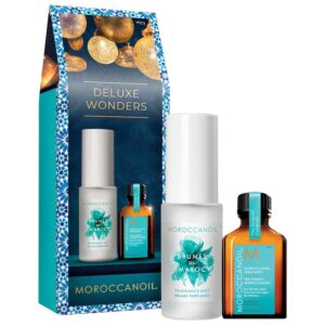 Moroccanoil Deluxe Wonders Hair Oil and Fragrance Mist Stocking Stuffer Set